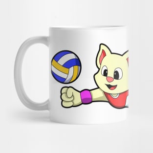 Cat at Sports with Volleyball Mug